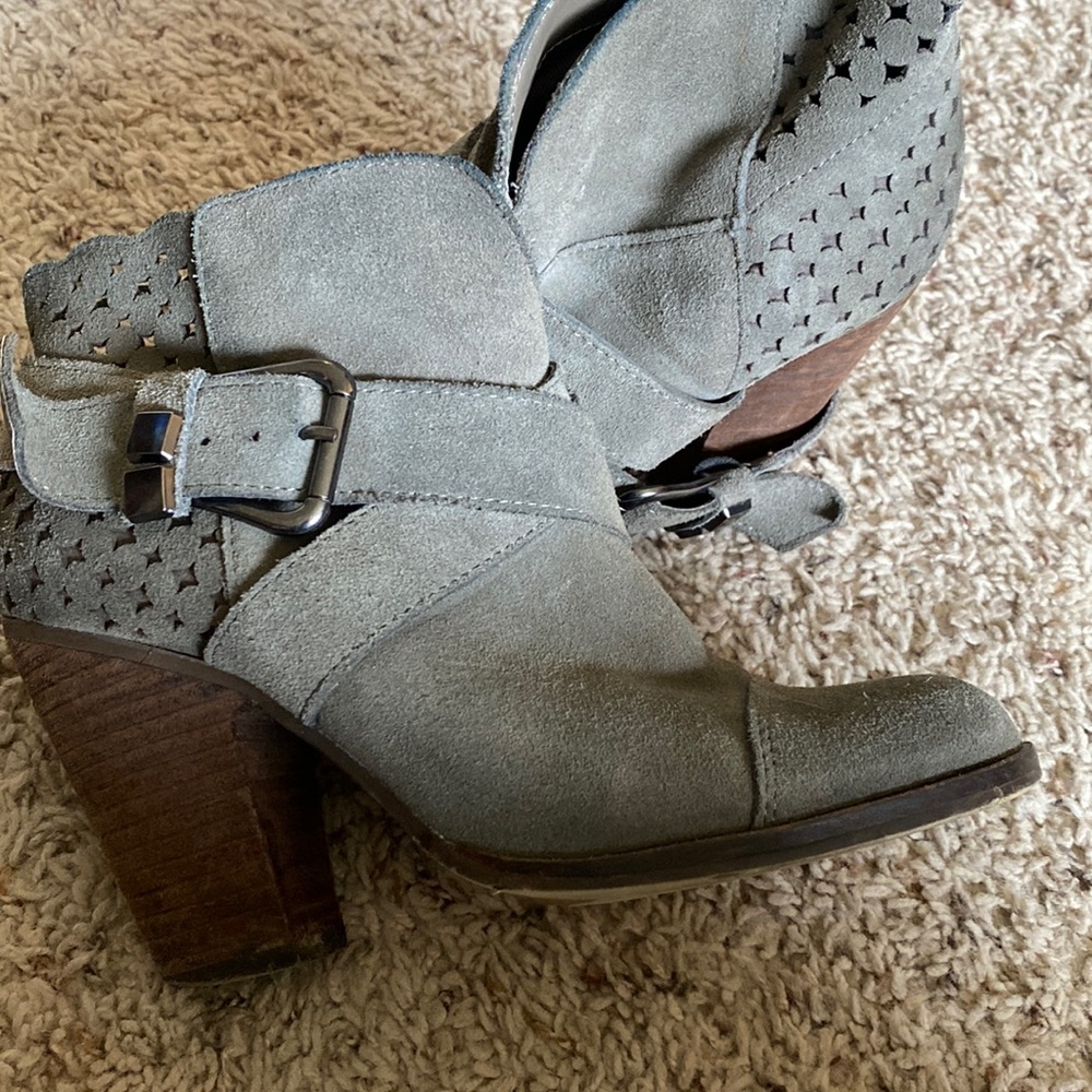 Gray Suede Ankle Booties size 6.5